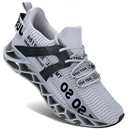 Mens Athletic Walking and Running Tennis Shoes Fashion Sneakers Grey